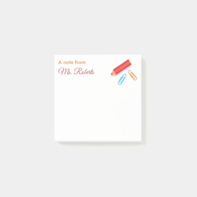 Notas Post-it® Suministros escolares (Anverso)