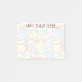 Notas Post-it® Suministros Escolares Personalizados con Patrón