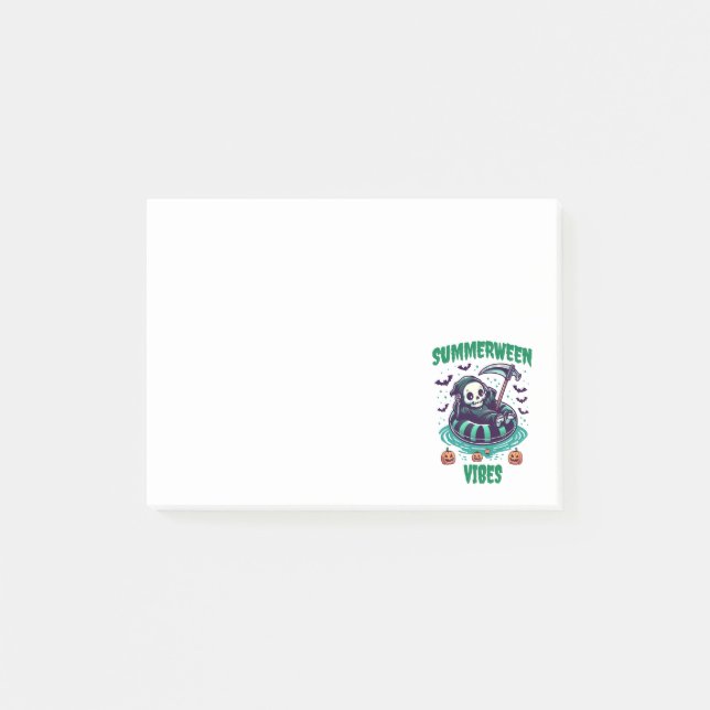 Notas Post-it® Summerween Vibes – Reaper Relaxed (Anverso)