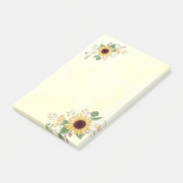 Notas Post-it® Sunflower (En perspectiva)