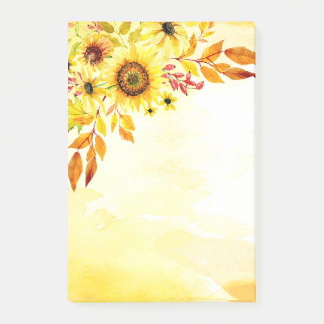 Notas Post-it® Sunflower (Anverso)