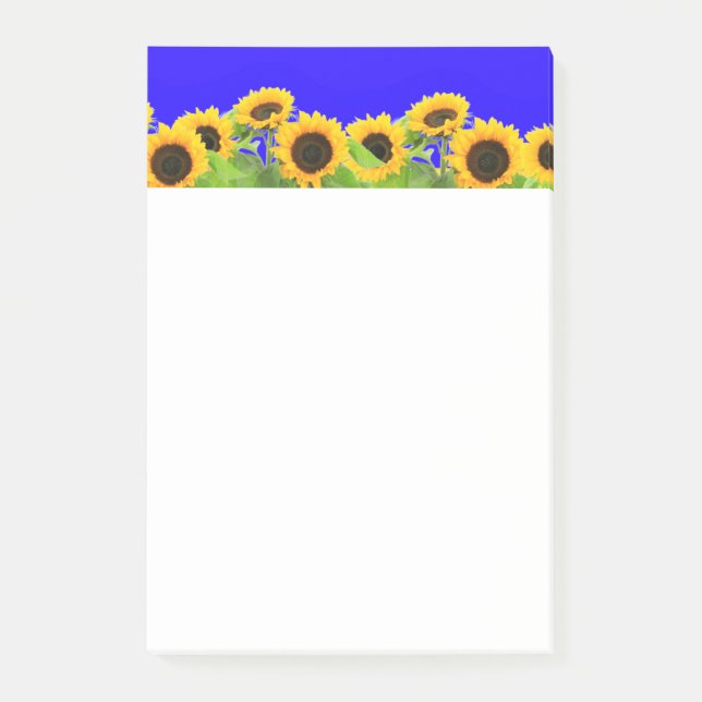 Notas Post-it® Sunflowers Sticky Notes Ukraine Flag Colours (Anverso)