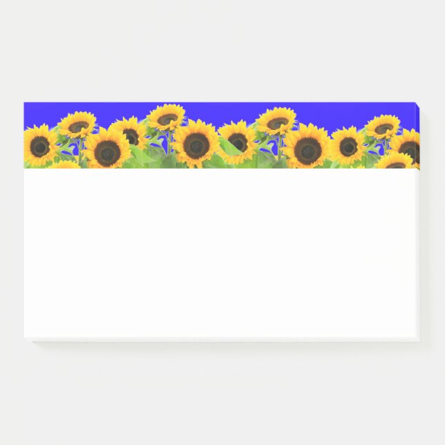 Notas Post-it® Sunflowers - Ucrania, bandera ucraniana, Libertad  (Anverso)