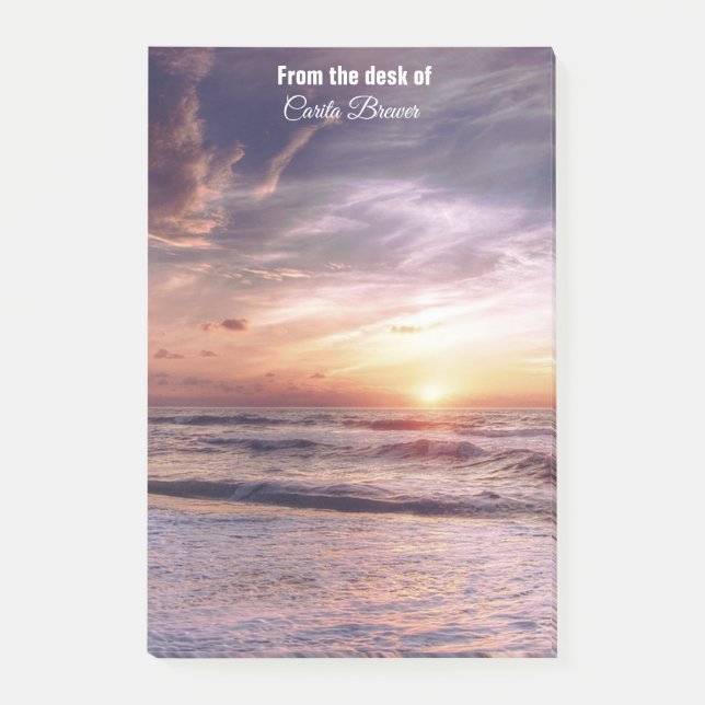 Notas Post-it® 'Sunrise' Monogrammed Post-It Notes (Anverso)