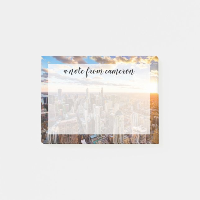 Notas Post-it® Sunset en Chicago (Anverso)