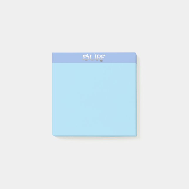 Notas Post-it® Surf blue note pads (Anverso)