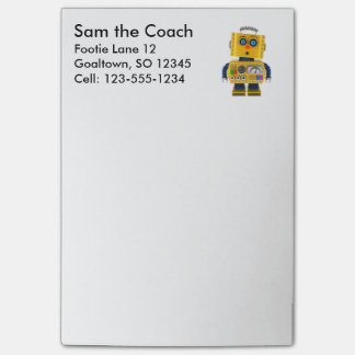 Notas Post-it® Surprised que mira el robot del juguete