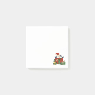 Notas Post-it® Süßer Pinguin wünscht frohe Weihnachten Postkarte