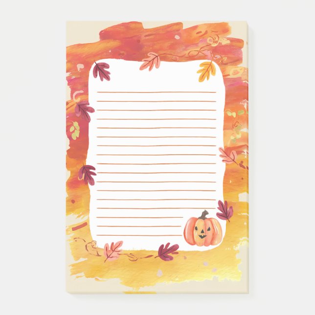 Notas Post-it® Susurros de parche de calabaza (Anverso)