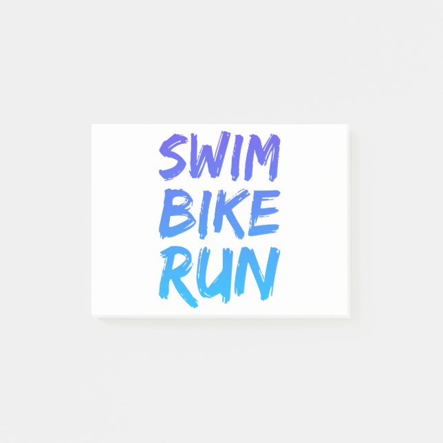 Notas Post-it® Swim Bike Run gran diseño (Anverso)