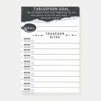Notas Post-it® Tablespoon Goals List