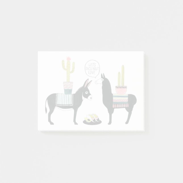 Notas Post-it® Taco sobre el amor (Anverso)