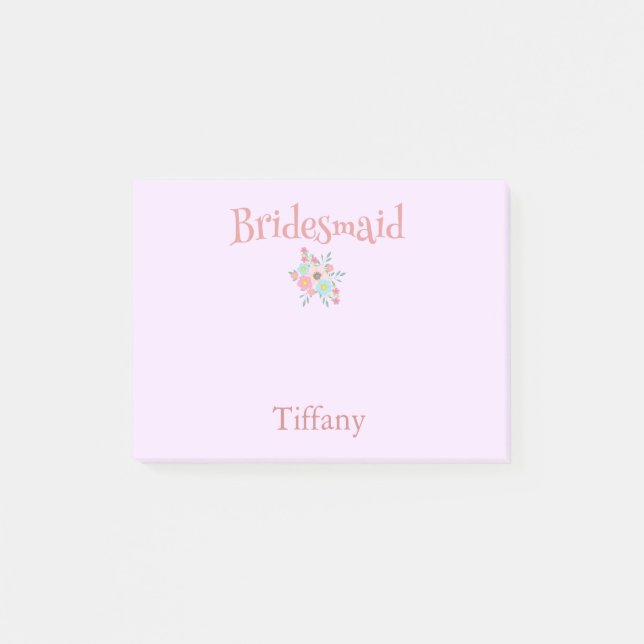 Notas Post-it® Tan encantadora Bridesmaid Floral Bouquet (Anverso)