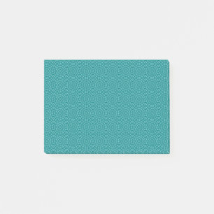 Notas Post-it® Tanager Turquesa y Azul Teal Patrón de Repetición
