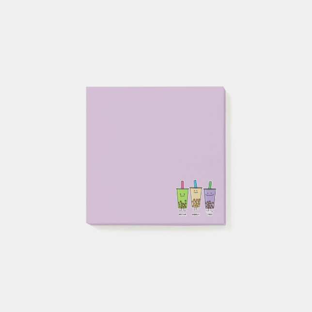 Notas Post-it® Tapioca Japa del taro de la leche de la bebida del (Anverso)