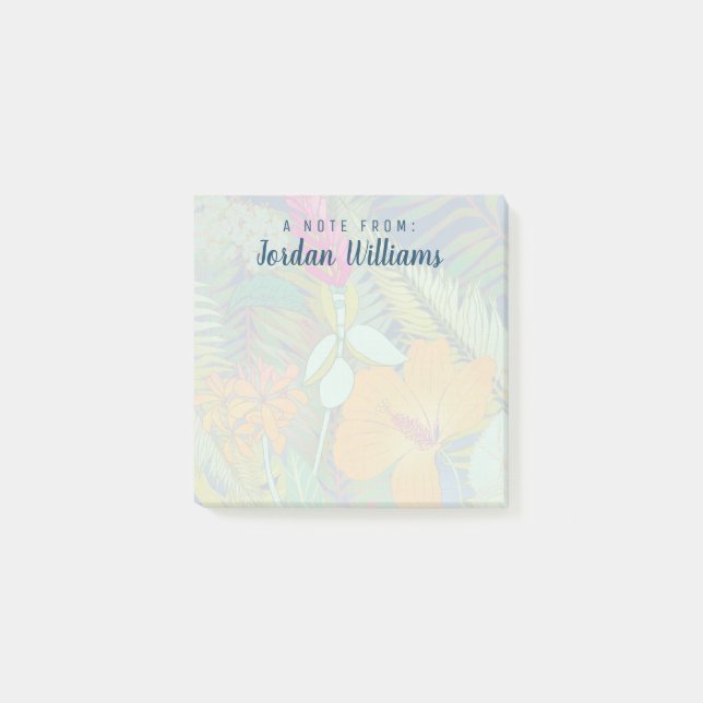 Notas Post-it® Tapiz tropical II (Anverso)