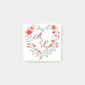 Notas Post-it® Tarjeta de amor de amapola
