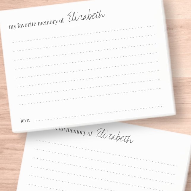 Notas Post-it® Tarjeta de asistencia moderna funeral de memoria f (Subido por el creador)