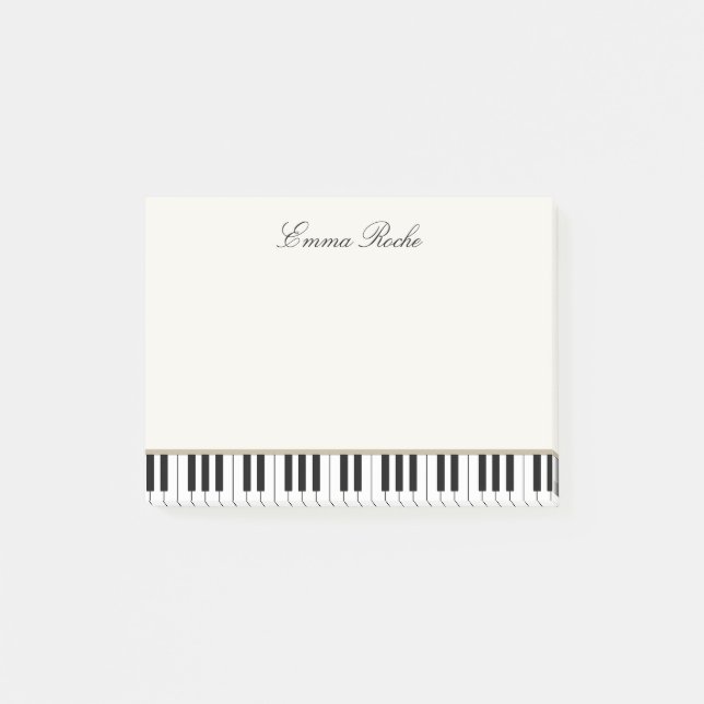 Notas Post-it® Tarjeta de presentación de Piano Elegant Teacher (Anverso)