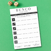 Tarjeta de puntuación simple de cuatro redondos en