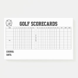 Notas Post-it® Tarjetas de puntuación de golf