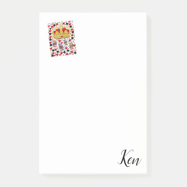 Notas Post-it® Tarjetas Rey de Post-it Notes (Anverso)