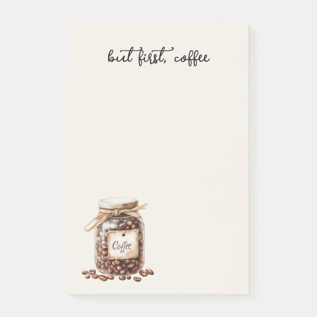 Notas Post-it® Tarro de Granos de Café (Anverso)
