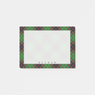 Notas Post-it® Tartan del Clan Escocés Buchan Regio