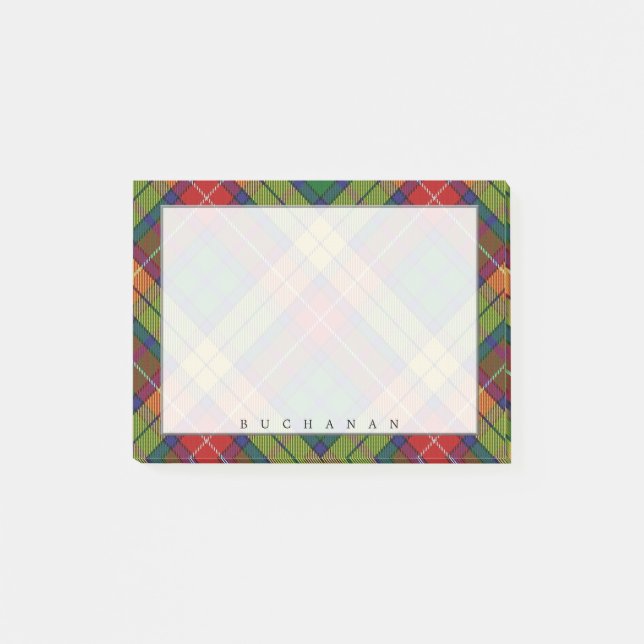 Notas Post-it® Tartan del Clan Escocés Buchanan Regio (Anverso)