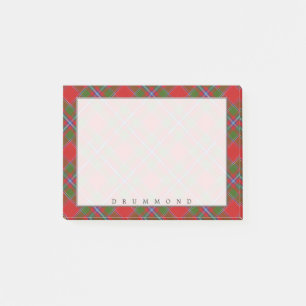 Notas Post-it® Tartan del Clan Escocés Drummond Real