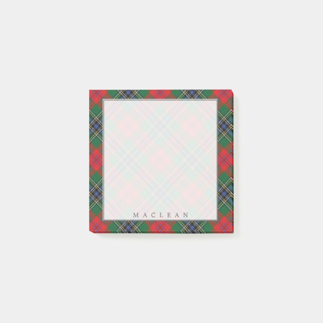 Notas Post-it® Tartan del Clan Escocés MacLean Regio (Anverso)
