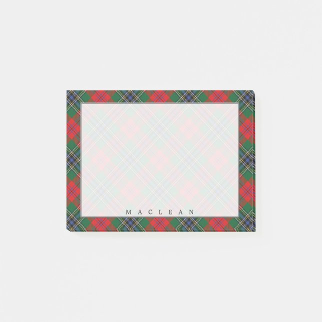 Notas Post-it® Tartan del Clan Escocés MacLean Regio (Anverso)
