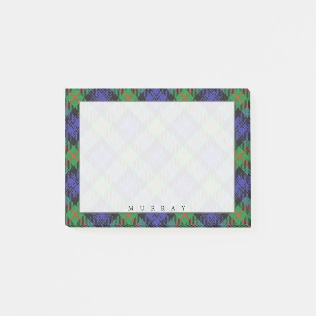 Notas Post-it® Tartan del Clan Escocés Murray Real (Anverso)