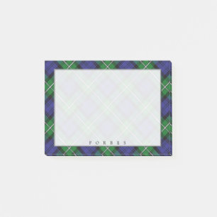 Notas Post-it® Tartan escocés del clan Forbes regio