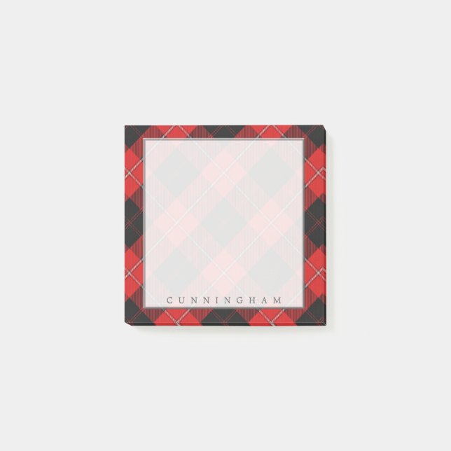 Notas Post-it® Tartán escocés real de Cunningham del clan (Anverso)
