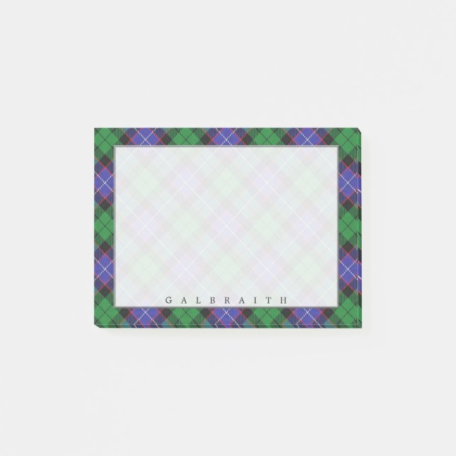 Notas Post-it® Tartán escocés real de Galbraith del clan (Anverso)