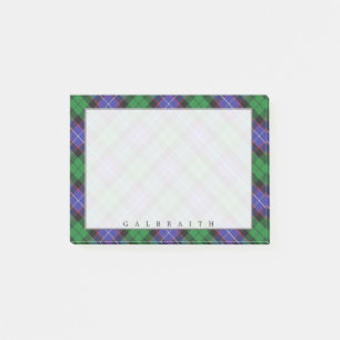 Notas Post-it® Tartán escocés real de Galbraith del clan