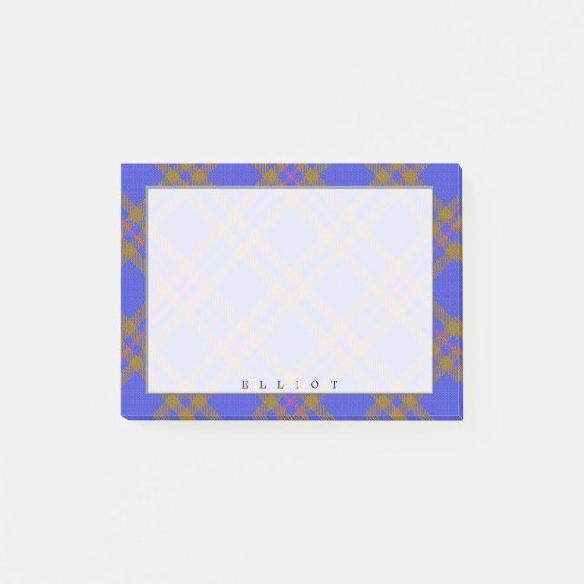 Notas Post-it® Tartan regio del clan escocés Elliot (Anverso)