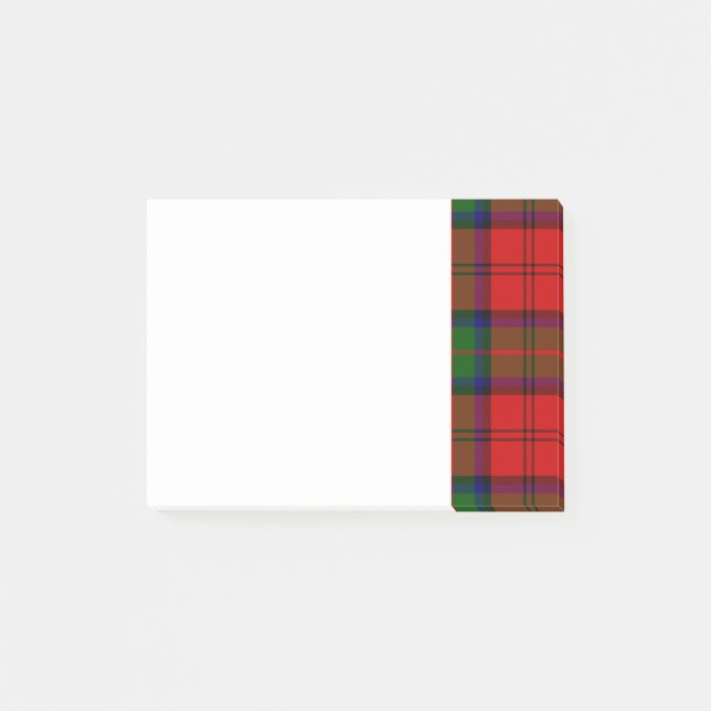 Notas Post-it® Tartán rojo y verde del clan MacDuff (Anverso)