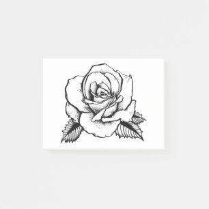 Notas Post-it® tatuaje color de rosa