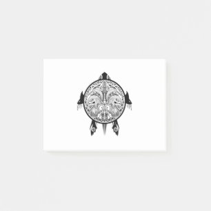 Notas Post-it® Tatuaje del Escudo de tortugas tribales