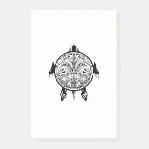 Notas Post-it® Tatuaje del Escudo de tortugas tribales