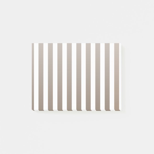 Notas Post-it® Taupe y rayas de caramelo blanco (Anverso)