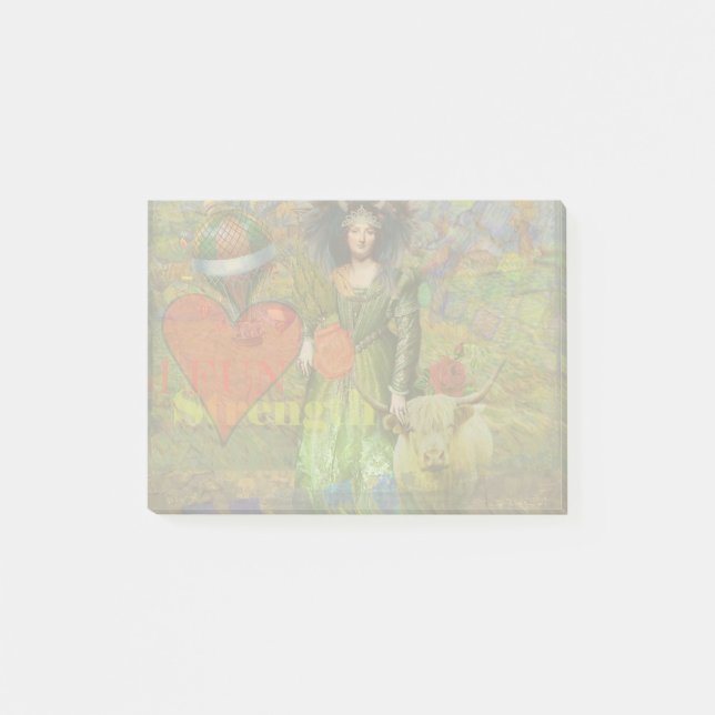 Notas Post-it® Taurus clásico retrato de mujer gótica (Anverso)