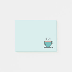 Notas Post-it® Taza linda del té del café del dibujo animado