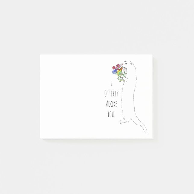 Notas Post-it® Te Adoro abiertamente (Anverso)