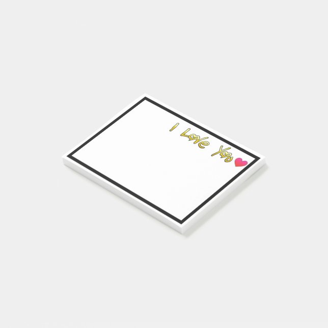 Notas Post-it® Te amo (En perspectiva)