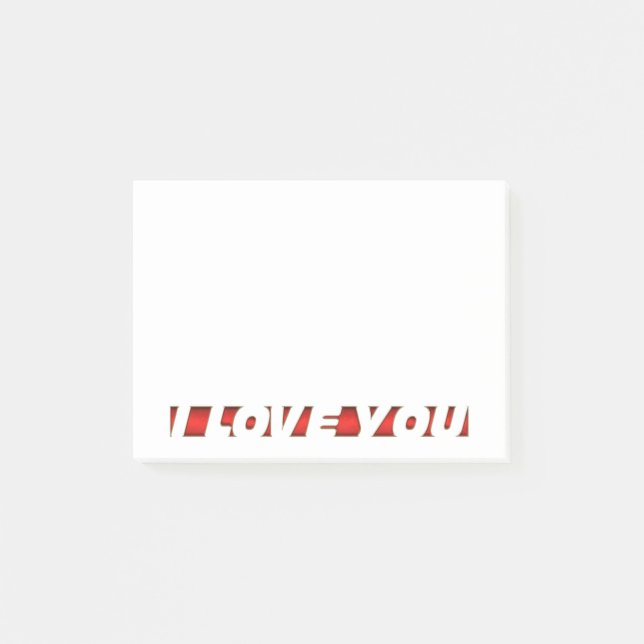 Notas Post-it® Te amo (Anverso)