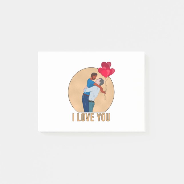 Notas Post-it® Te Amo (Anverso)