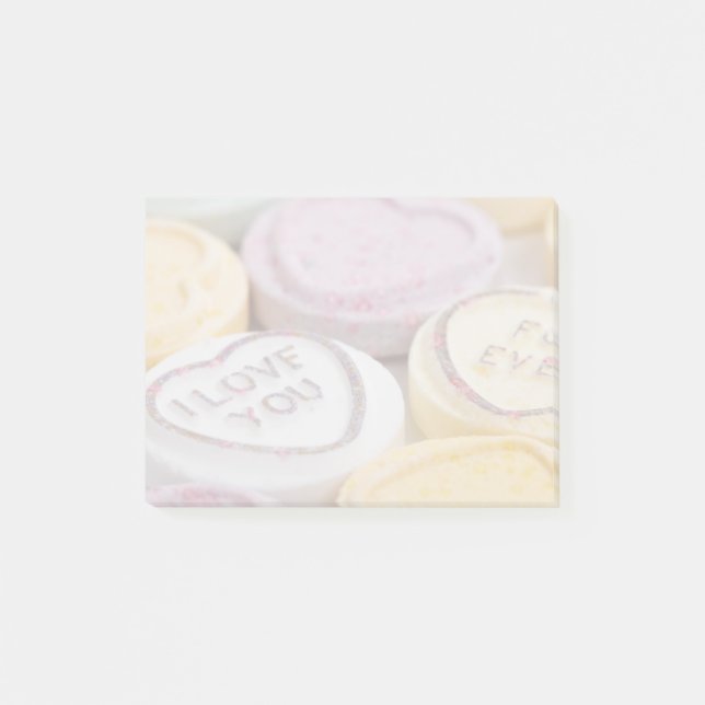 Notas Post-it® Te Amo Los Corazones De San Valentín Dulces (Anverso)